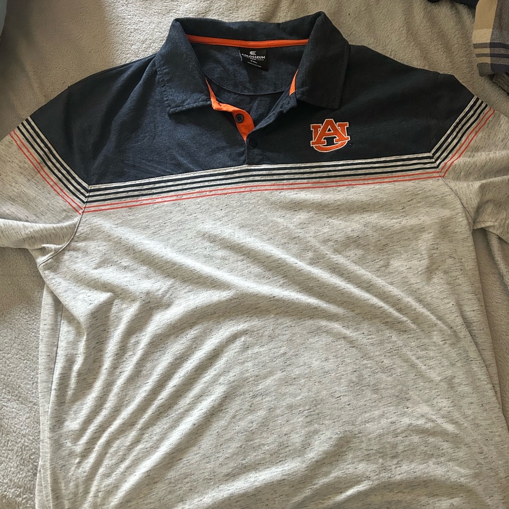 Colosseum Blue and Gray Polo Shirt Sporty Design